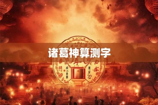 诸葛神算测字