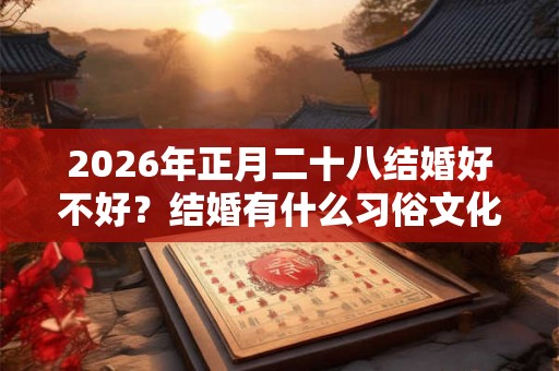 2026年正月二十八结婚好不好？结婚有什么习俗文化？