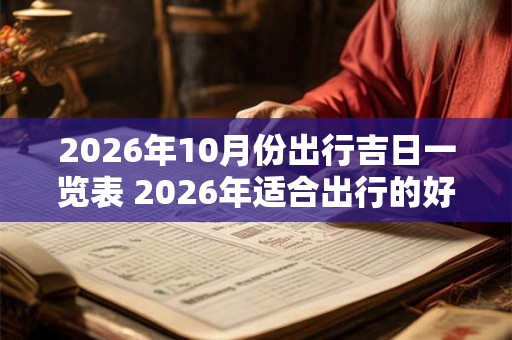 2026年10月份出行吉日一览表 2026年适合出行的好日子