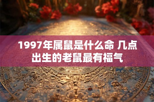 1997年属鼠是什么命 几点出生的老鼠最有福气