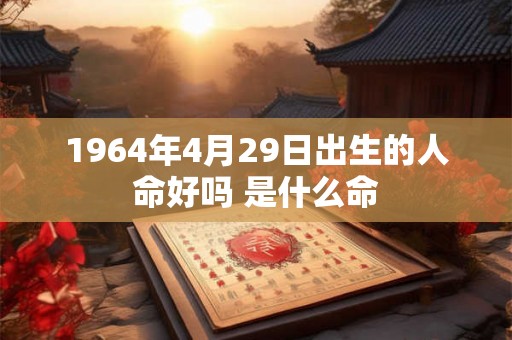 1964年4月29日出生的人命好吗 是什么命