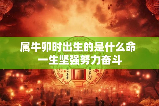 属牛卯时出生的是什么命 一生坚强努力奋斗