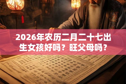 2026年农历二月二十七出生女孩好吗？旺父母吗？
