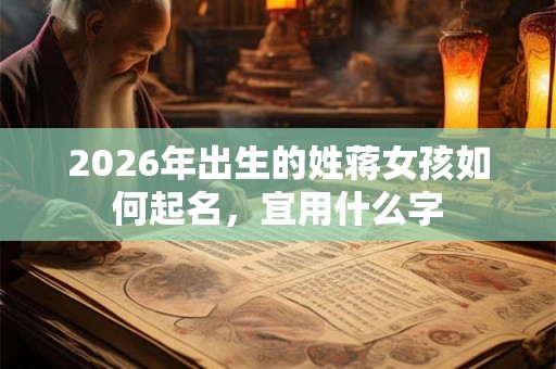 2026年出生的姓蒋女孩如何起名，宜用什么字