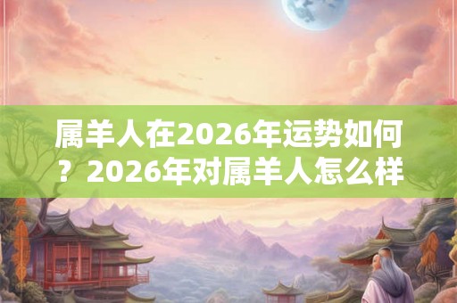 属羊人在2026年运势如何?2026年对属羊人怎么样? 属羊人在2026年运势如何?2026年对属羊人怎么样?