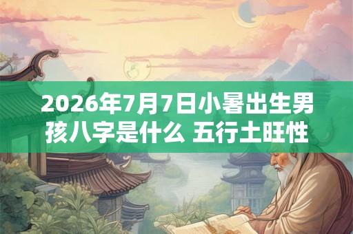 2026年7月7日小暑出生男孩八字是什么 五行土旺性格好 2026年7月7日小暑出生男孩八字是什么 五行土旺性格好
