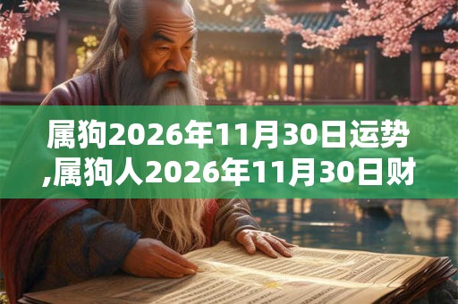 属狗2026年11月30日运势,属狗人2026年11月30日财运,生肖狗2026年11月30日运势 属狗2026年11月30日运势,属狗人2026年11月30日财运,生肖狗2026年11月30日运势