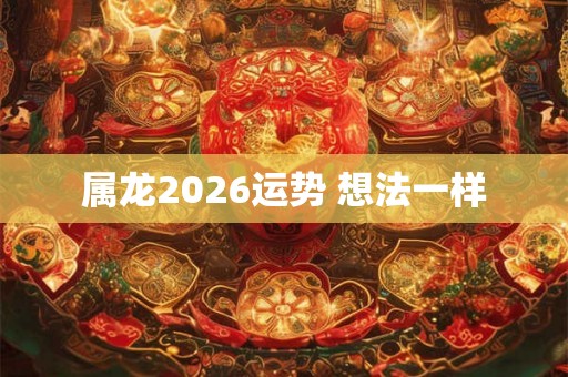 属龙2026运势 想法一样