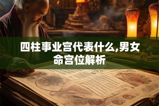 四柱事业宫代表什么,男女命宫位解析
