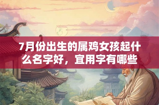 7月份出生的属鸡女孩起什么名字好，宜用字有哪些