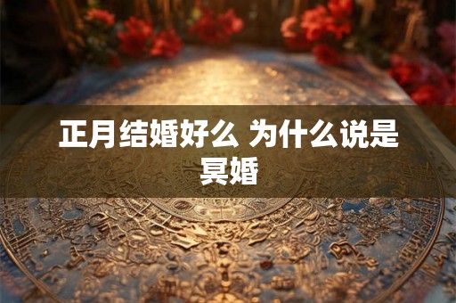 正月结婚好么 为什么说是冥婚 正月结婚好么 为什么说是冥婚