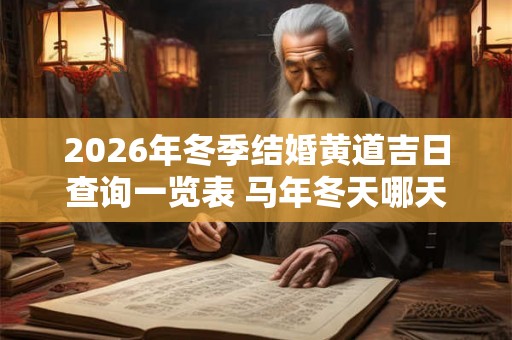 2026年冬季结婚黄道吉日查询一览表 马年冬天哪天可以办婚礼 2026年冬季结婚黄道吉日查询一览表 马年冬天哪天可以办婚礼