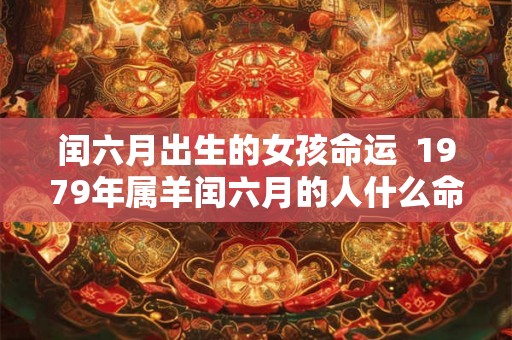 闰六月出生的女孩命运  1979年属羊闰六月的人什么命