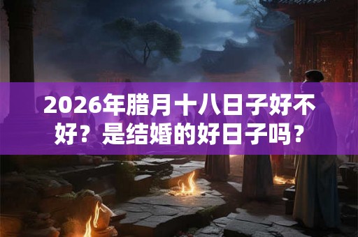 2026年腊月十八日子好不好？是结婚的好日子吗？