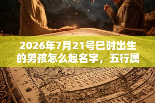 2026年7月21号巳时出生的男孩怎么起名字,五行属什么 2026年7月21号巳时出生的男孩怎么起名字,五行属什么