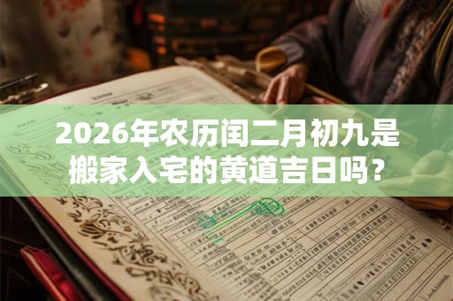 2026年农历闰二月初九是搬家入宅的黄道吉日吗? 2026年农历闰二月初九是搬家入宅的黄道吉日吗?