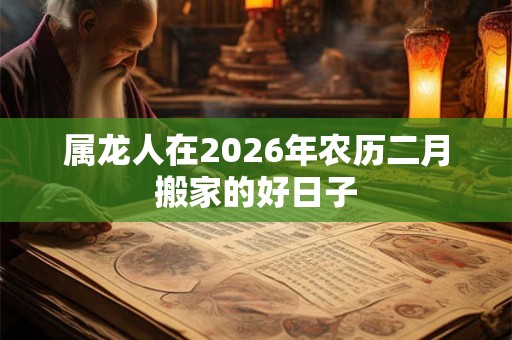 属龙人在2026年农历二月搬家的好日子