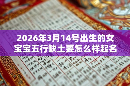 2026年3月14号出生的女宝宝五行缺土要怎么样起名字