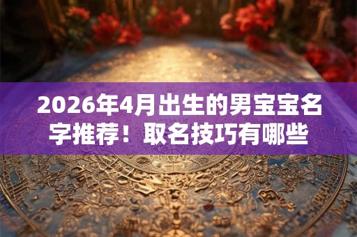 2026年4月出生的男宝宝名字推荐!取名技巧有哪些 2026年4月出生的男宝宝名字推荐!取名技巧有哪些