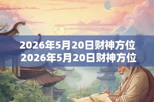 2026年5月20日财神方位 2026年5月20日财神方位在哪