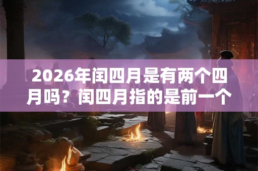 2026年闰四月是有两个四月吗？闰四月指的是前一个还是后一个？