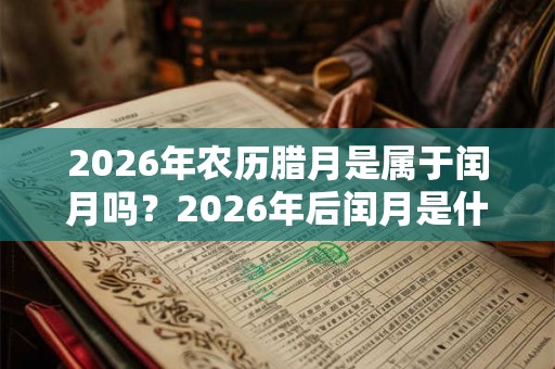 2026年农历腊月是属于闰月吗？2026年后闰月是什么时候？