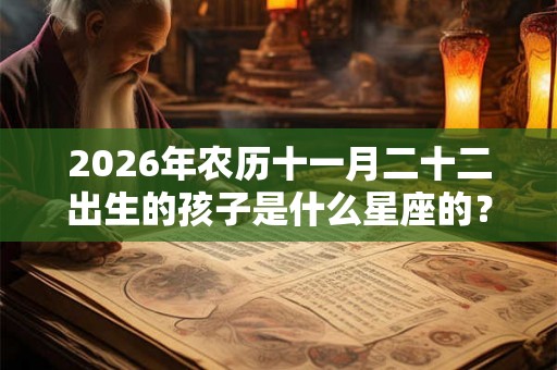 2026年农历十一月二十二出生的孩子是什么星座的？