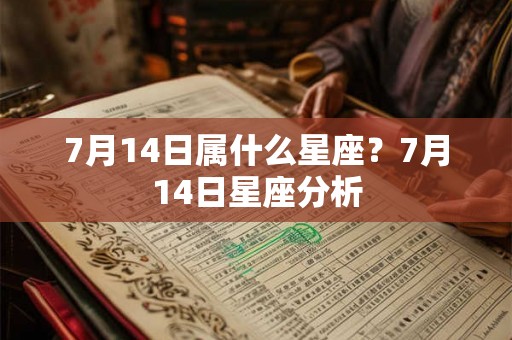 7月14日属什么星座？7月14日星座分析