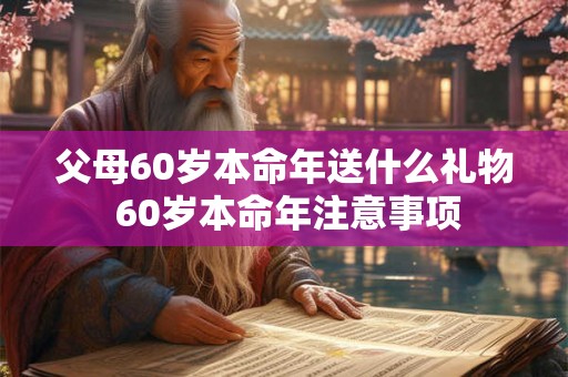 父母60岁本命年送什么礼物 60岁本命年注意事项 父母60岁本命年送什么礼物 60岁本命年注意事项