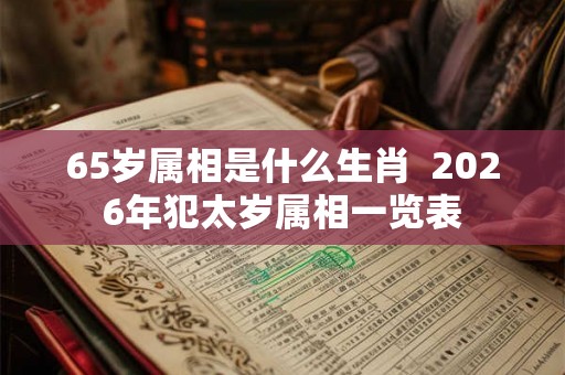 65岁属相是什么生肖  2026年犯太岁属相一览表