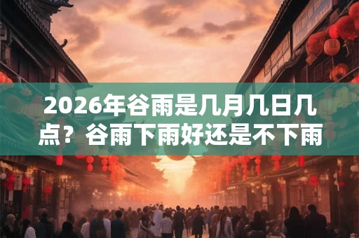 2026年谷雨是几月几日几点？谷雨下雨好还是不下雨好？