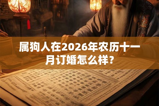 属狗人在2026年农历十一月订婚怎么样？