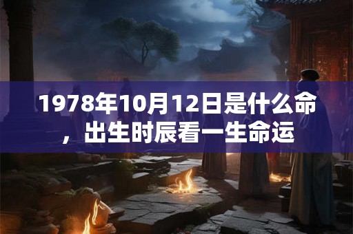 1978年10月12日是什么命，出生时辰看一生命运