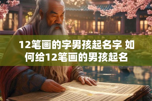 12笔画的字男孩起名字 如何给12笔画的男孩起名