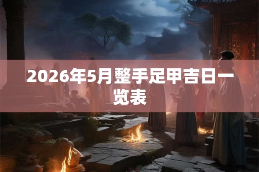 2026年5月整手足甲吉日一览表