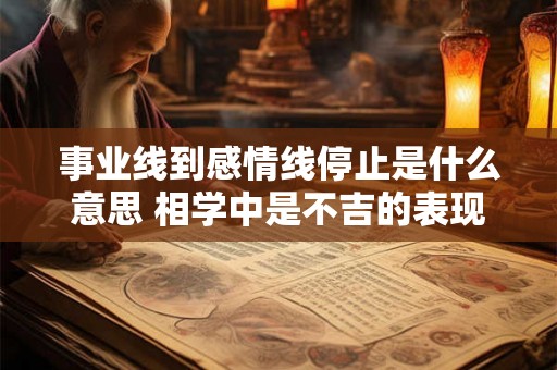 事业线到感情线停止是什么意思 相学中是不吉的表现