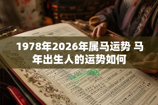 1978年2026年属马运势 马年出生人的运势如何