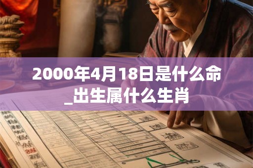 2000年4月18日是什么命_出生属什么生肖