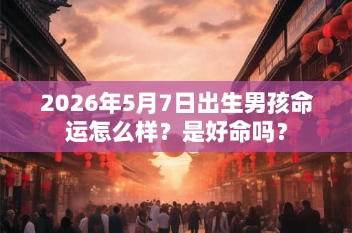 2026年5月7日出生男孩命运怎么样？是好命吗？