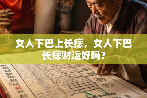 女人下巴上长痣，女人下巴长痣财运好吗？