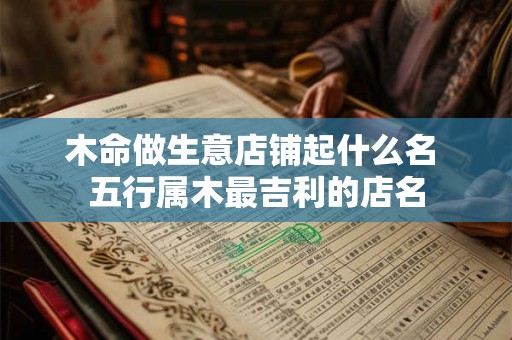木命做生意店铺起什么名 五行属木最吉利的店名