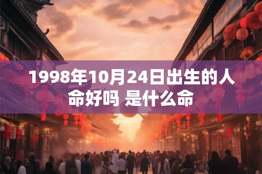 1998年10月24日出生的人命好吗 是什么命