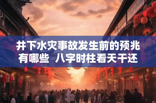 井下水灾事故发生前的预兆有哪些  八字时柱看天干还是地支