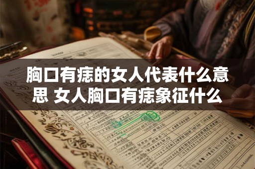 胸口有痣的女人代表什么意思 女人胸口有痣象征什么