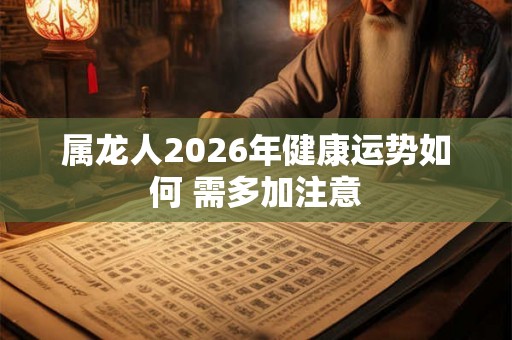 属龙人2026年健康运势如何 需多加注意