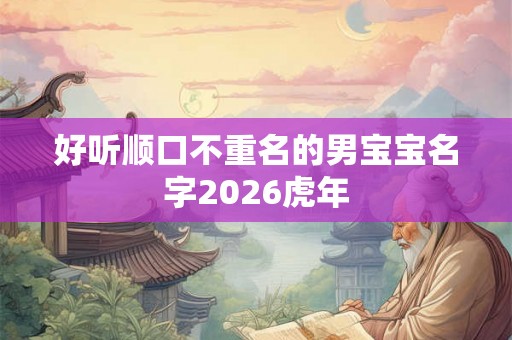 好听顺口不重名的男宝宝名字2026虎年