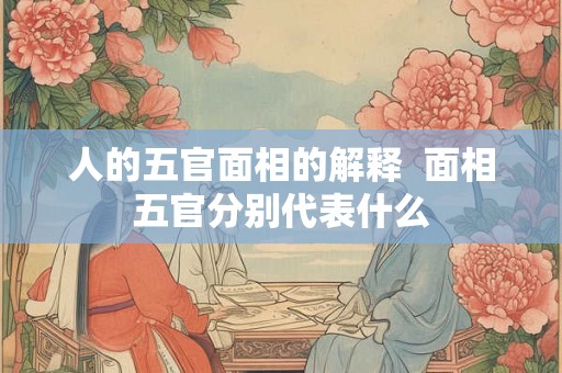 人的五官面相的解释 面相五官分别代表什么 人的五官面相的解释 面相五官分别代表什么