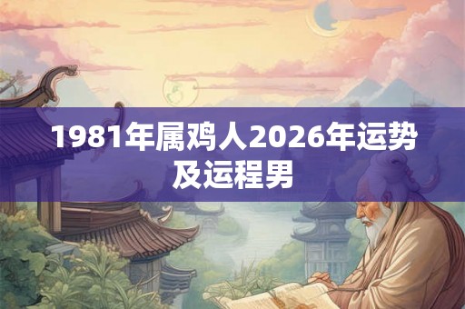 1981年属鸡人2026年运势及运程男