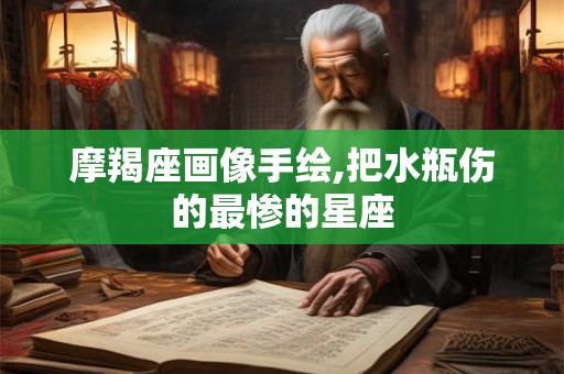 摩羯座画像手绘,把水瓶伤的最惨的星座