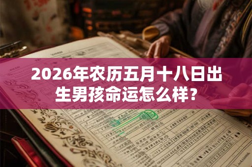 2026年农历五月十八日出生男孩命运怎么样？